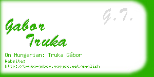 gabor truka business card